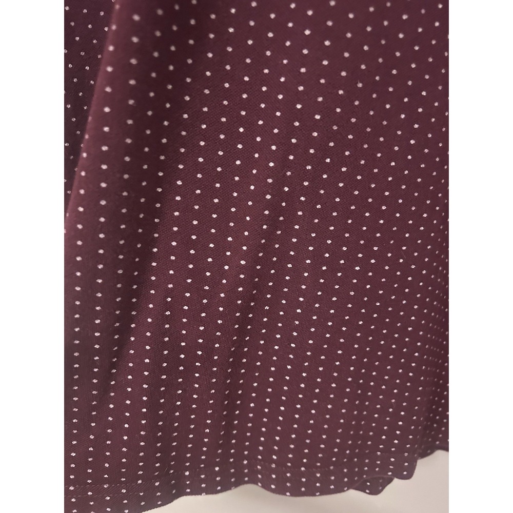 DENIM‎ & FLOWER RICKY SINGH Slim  Polo Burgundy White Poka Dot M Golf - Picture 10 of 14